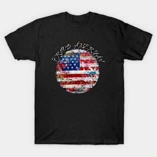 Proud American, graffiti style, american flag T-Shirt